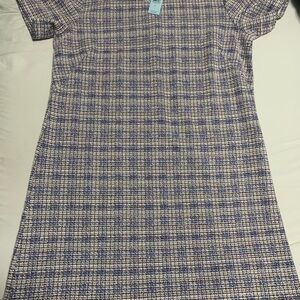 Elegant Purple Plaid Women's Dress